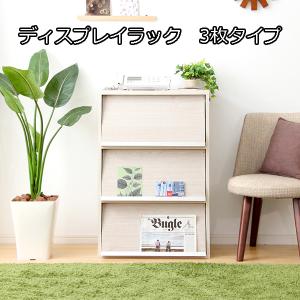 ディスプレイラック フラップ扉6枚タイプ (送料無料) 木製 扉