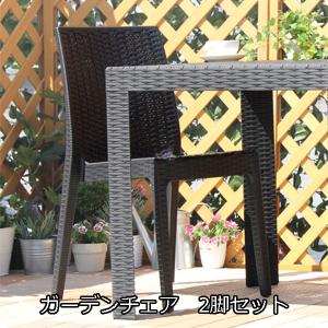 お庭を優雅に アルミ製 ガーデンチェア 肘付き 2脚セット エレガント