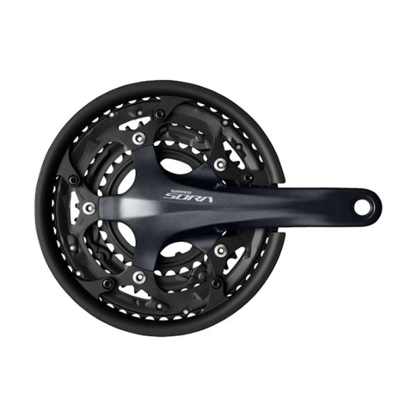 SHIMANO SORA クランクセット FC-R3030-CG 50-39-30T チェーンガード...