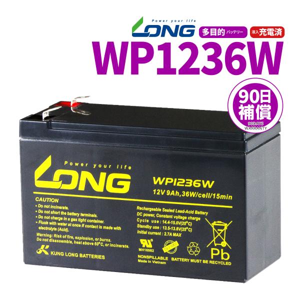 LONG バッテリー WP1236W UPS 無停電電源装置用 シールドバッテリー 12V9Ah 9...