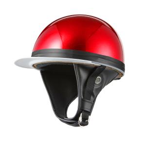 ヘルメット コルク半キャップ 三つボタン レッドラメ 新品 半 ヘルメット コルク半キャップ 三つボタン レッドラメ 新品 半