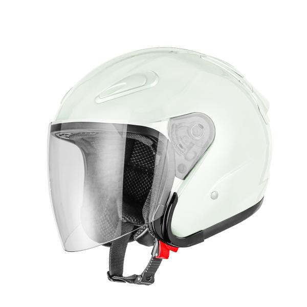 バイクヘルメット エアロフォルムジェットヘルメット　ホワイト　Lサイズ　新ヘル  バイクパーツセンタ...