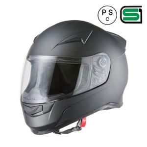 バイクヘルメット フルフェイス マットブラック Lサイズ エアロ