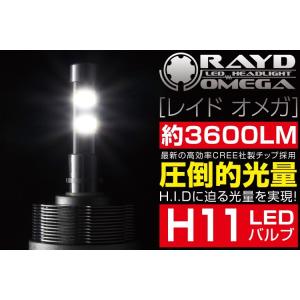 オールインワン LEDヘッドライトキット H11 【RAYD OMEGA】 ファンレスアルミボディ 1年保証 3600LM  バイクパーツセンター｜bike-parts-center