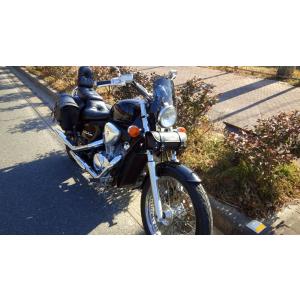 1年保証付き スティード400 WS-01M 取り付けバンド付 汎用 ウインドスクリーン ミニカウル...