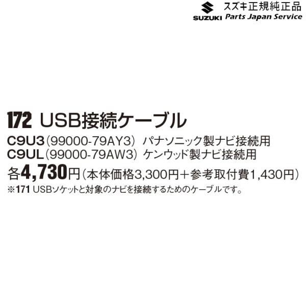 JB64W系ジムニー 172 USB接続ケーブル JIMNY SUZUKI