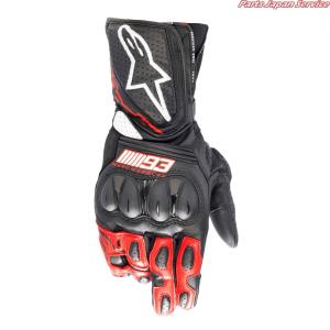 MM93 TWIN RING v2 LEATHER GLOVE ASIA [1342 BLACK BRIGHT RED WHITE] S アルパインスターズの商品画像