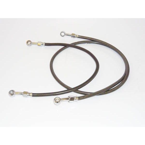 ＤトラッカーＸ　ステンレスメッシュブレーキホース　フロント＆リヤ　スモーク