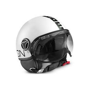 MOMO モモ/モモデザイン FGTR Classic ジェットヘルメット ホワイト/ブラック バイ...