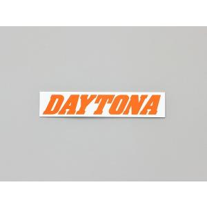 デイトナ 21271 DAYTONA ステッカー 白/オレンジ(文字) 80mm×16mm 角ステッカー ロゴ シール｜bikeman2