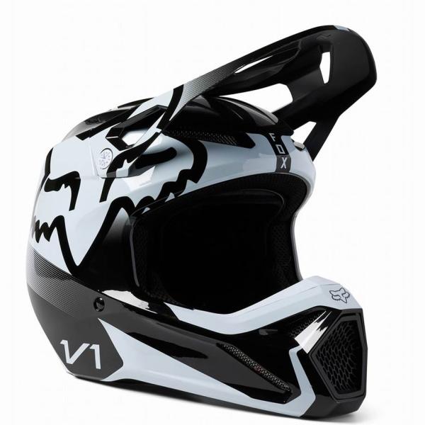 FOX 29729-018-YL ユース V1ヘルメット リード ブラック/ホワイト L(52-53...