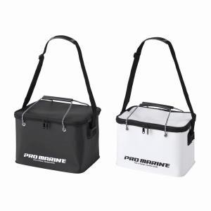 PRO MARINE プロマリン AEG210 EVA角手提げ(フタ・ベルト付) 40cm ホワイト/ブラック 260×400×250mm バッカン 釣具 釣り フィッシング 浜田商会
