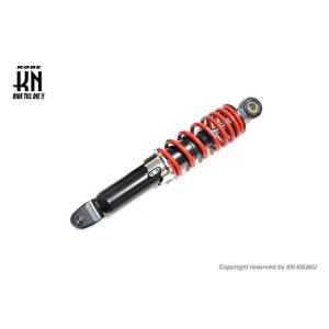 KN企画 SU-265-BKRD ショックアブソーバー ブラック/レッド 265mm 汎用 バイク ...