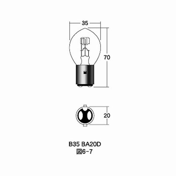 M&amp;H マツシマ 1P2300YE 6v25/25w B35 BA20D イエロー M&amp;H