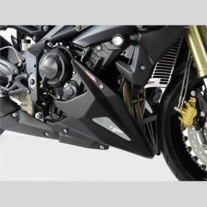 Power bronze パワーブロンズ 320-T102-670 アンダーカウル TRIUMPH StreetTriple85/R(13-16) マットブラック/シルバーM｜bikeman2