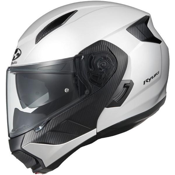 OGK RYUKI リュウキ ホワイトメタリック XLサイズ システム ヘルメット 軽量 SG(自動...