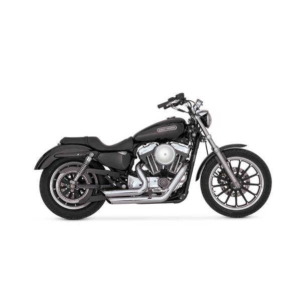 バンス&amp;ハインズ 17219 ショートショットスタッガード フルエキゾースト クローム スポーツスタ...