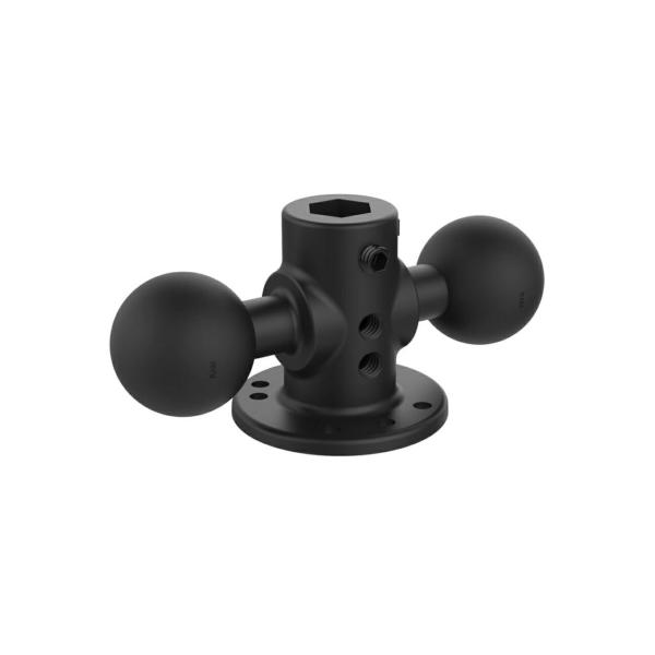 ラムマウント RAM-217-1U AMPSホールラウンドベース(ダブルボール) ブラック 1.5イ...