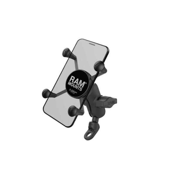 ラムマウント RAM-PL2 Xグリップ(S)＆9mm穴ミラーフレームベースセット(ショートアーム)...