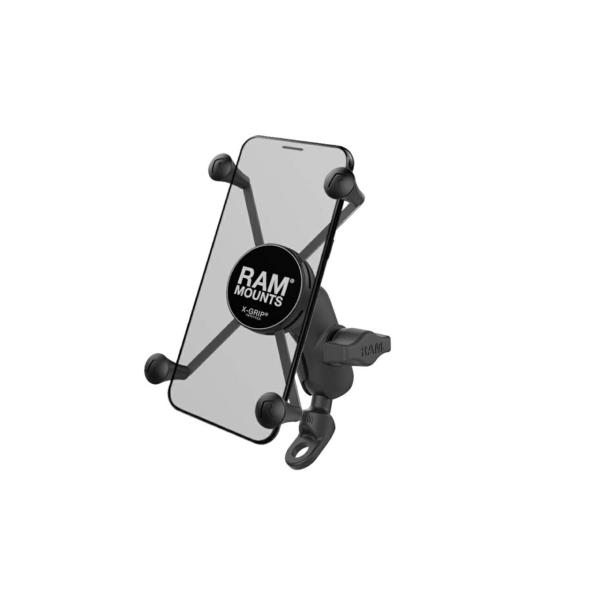 ラムマウント RAM-PL3 Xグリップ(M)＆9mm穴ミラーフレームベースセット(ショートアーム)...