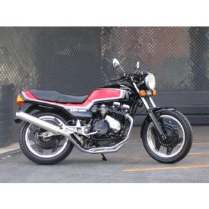 CBX400F用 PRETTY 薄型センバツブレット 黒 マフラー : PRETTYRACING