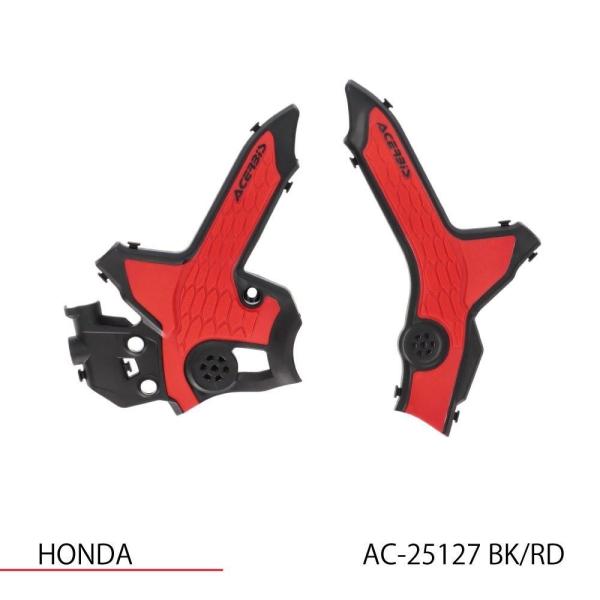 ACERBIS AC-25127BK/RD X-GRIP フレームガード ブラック/レッド CRF2...