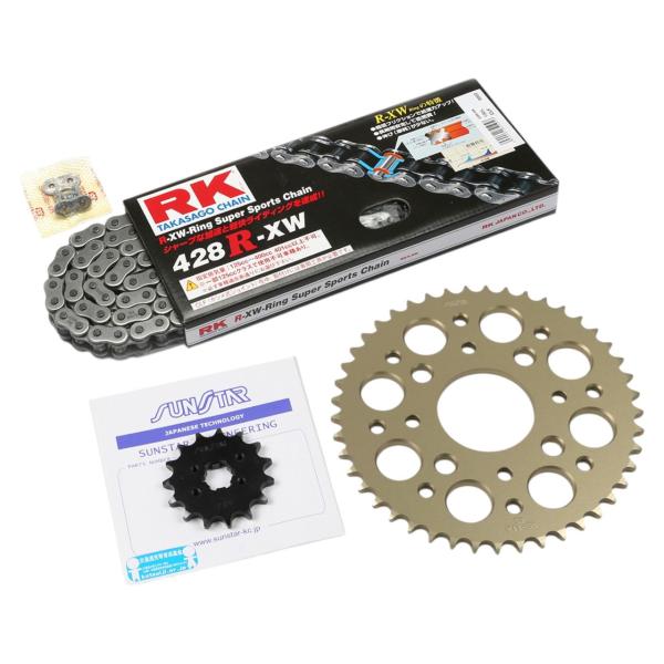 サンスター KR20301 スプロケット&amp;チェーンキット スチール 428 フロント19T リア56...