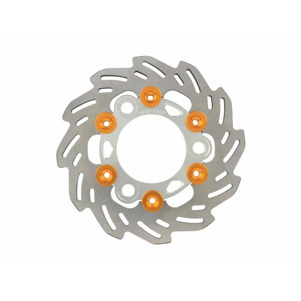 シフトアップ 201254-03 リア用 160mm ウェーブフローティングディスクローター シルバ...