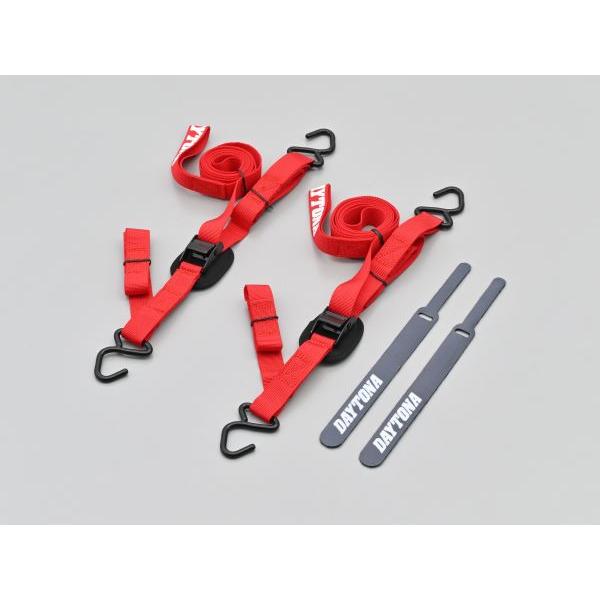 デイトナ 42069 ラッシングベルト レッド カムバックル フック 長さ1500mm/幅20mm ...