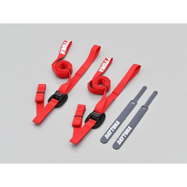デイトナ 42071 ラッシングベルト レッド カムバックル ループ 長さ1500mm/幅20mm ...