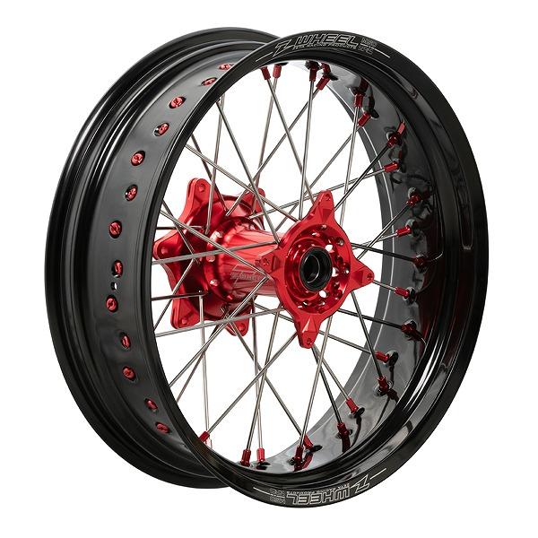 Z-WHEEL W27-21011 AR1モタードホイールキット リア レッド/ブラック/レッド 1...