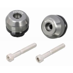 キタコ KITACO 506-1320990 バーエンドキャップ ガンメタリック φ31×21mm 左右1セット クロスカブ110 ダックス125 スーパーカブC125