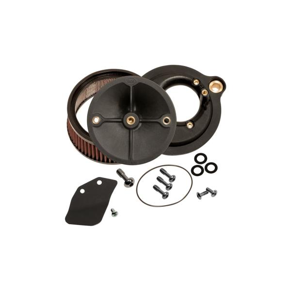 S&amp;Sサイクル 170-0354C ステルスエアクリーナーキット カバーなし M8 ブラック ソフテ...