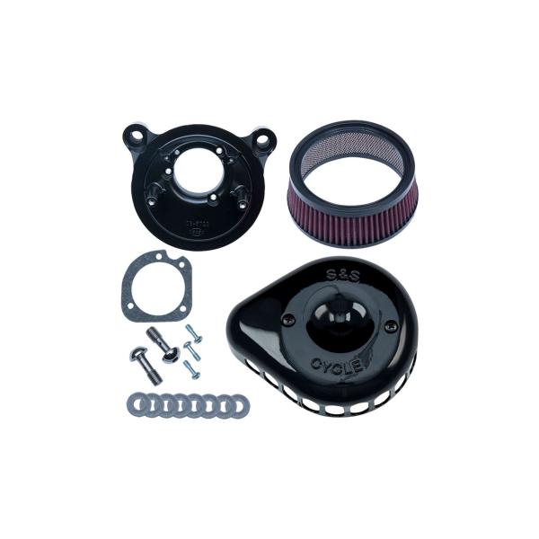 S&amp;Sサイクル 170-0450 ステルスエアクリーナーキット ミニティアドロップ グロスブラック ...
