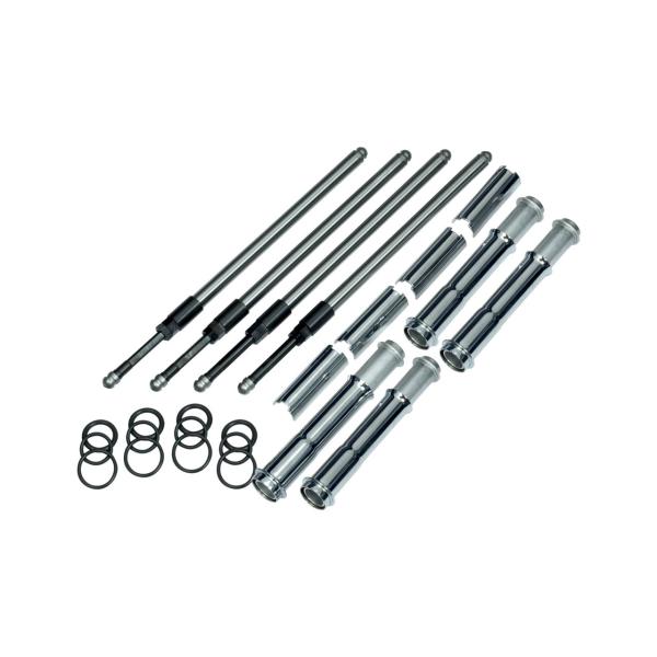 S&amp;Sサイクル 930-0123 クイッキープッシュロッドキット M8用 クローム 4本セット ソフ...