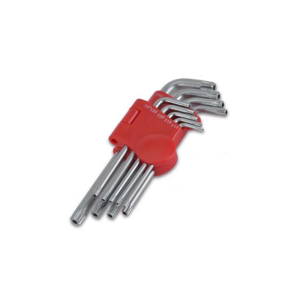 プロト PGR0026 いじり止め穴付きヘックスローブ T10-T50 レッド 9本組 トルクスレン...