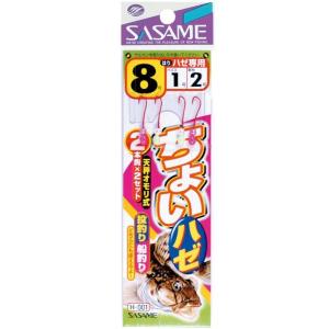 ササメ H001 ちょいハゼ 5号 ハリス0.8 2本鈎×2セット 堤防仕掛 釣針 針 はり 釣具 ...