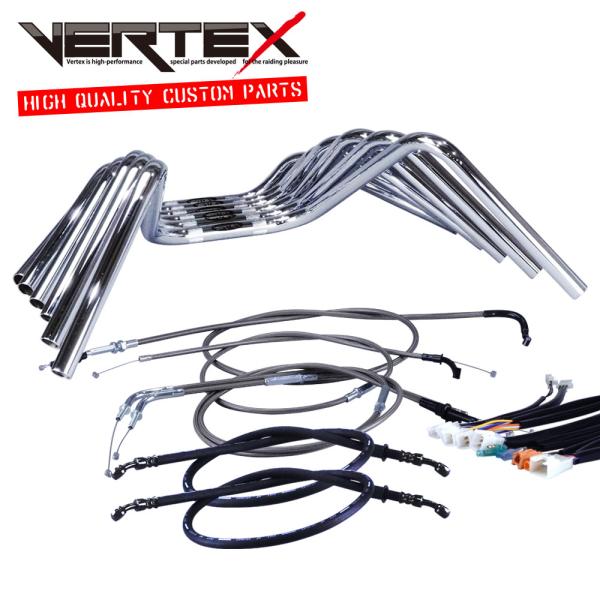 ZRX400/2 アップハンドル セミしぼりアップハンドル セット 絞りアップハン ワイヤー シボリ...