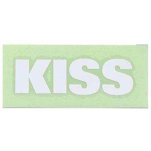 キス K1492 ステッカー KISSロゴ 白抜き文字 M/87×36mm バイク シール