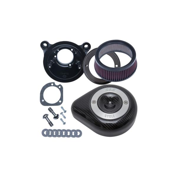 S&amp;Sサイクル 170-0499 ステルスエアクリーナーキット カーボンティアドロップ ツインカム(...