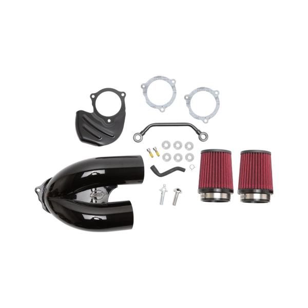 S&amp;Sサイクル 170-0567A チューンドインダクション エアクリーナーキット M8 ブラック ...