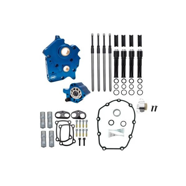 S&amp;Sサイクル 310-1264 カムチェストキット ブラックプッシュロッドカバー M8 水冷/チェ...