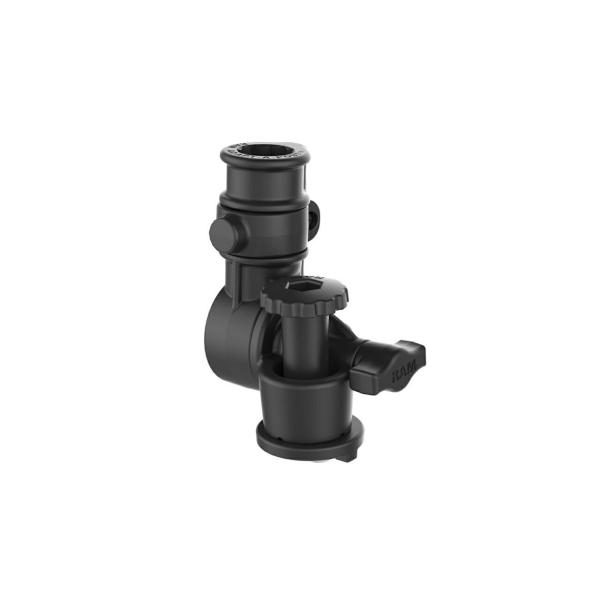 ラムマウント RAP-411-AAPU スプラインポスト(トラックレール用) 角度調整機構付 ブラッ...