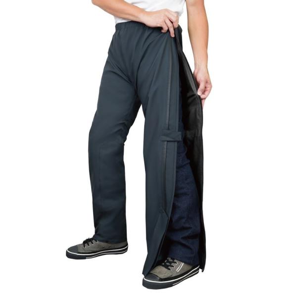 ラフ&amp;ロード RR7859BKB2 3レイヤーサイドオープンストレッチレインパンツ ブラック BM ...