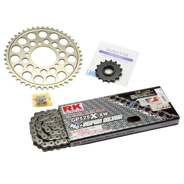 サンスター KR49816 スプロケット&amp;チェーンキット シルバー 525 フロント17T リア41...