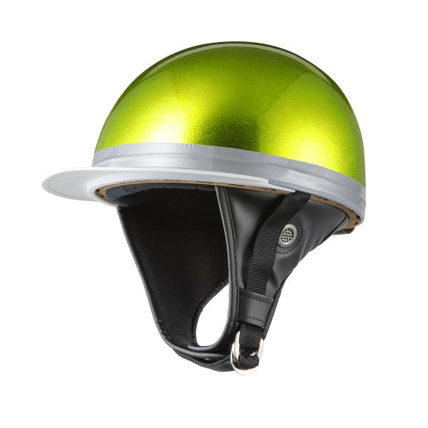 ヘルメット コルク半キャップ 三つボタン グリーンラメ 新品 半ヘル 57cm〜60cm未満 半帽 ...