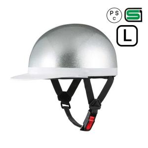 Snap-on 半帽ヘルメット 赤 白 銀 バイクヘルメット 半キャップ 半ヘル レッド 赤 白ツバ XL 61~62cm SG