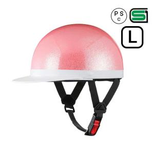 バイクヘルメット 半キャップ 半ヘル 白ツバ Lサイズ 57~59cm SG規格