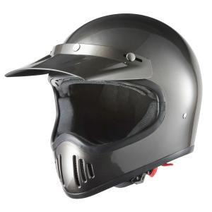 ヘルメット フルフェイス ブラック ビンテージ レトロ 族ヘル 新品 SG