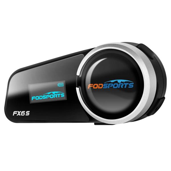 fodsports バイク インカム FX6 S ヘルメット 6人同時通話 液晶画面表示 FMラジオ...
